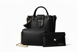 Aura - 3 Pcs Handbag Set Black