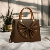 SIGNATURE BOW BAG | Brown