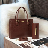 Croco Luxe 2pcs Handbag