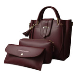 Aura - 3 PCs Handbag Set | Maroon