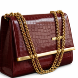 Crocodile pattern cross body (Maroon)