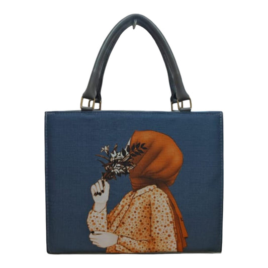 Most trendy Hijab girl hand bag (Blue)