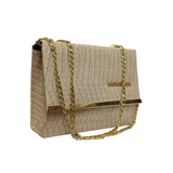 Crocodile pattern cross body (White)