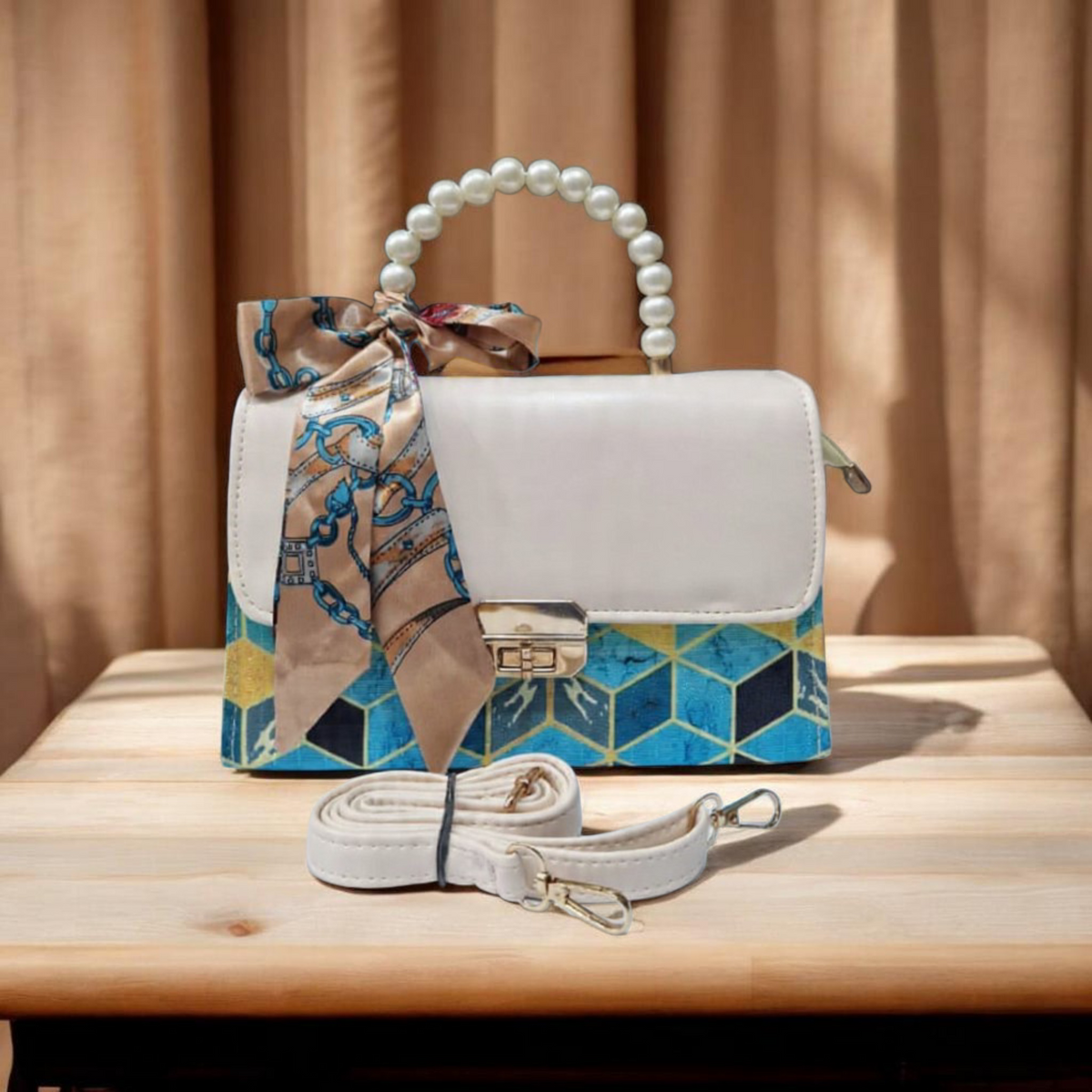 Pearl Handel Structured Bag
