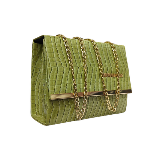 Crocodile pattern cross body (White)