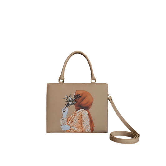Most trendy Hijab girl hand bag (beige)