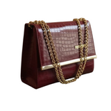 Crocodile pattern cross body (White)