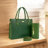 Croco Luxe 2pcs Handbag